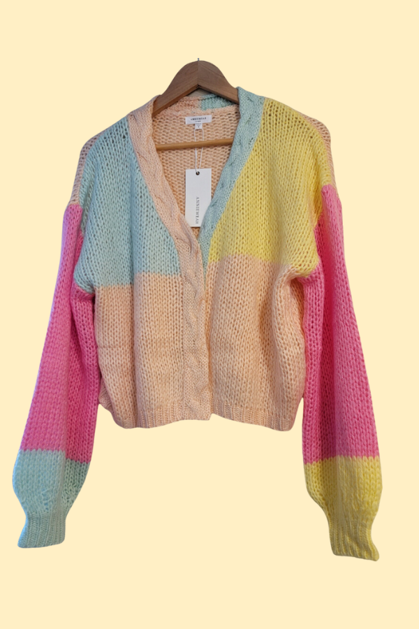 Color Block Cardigan